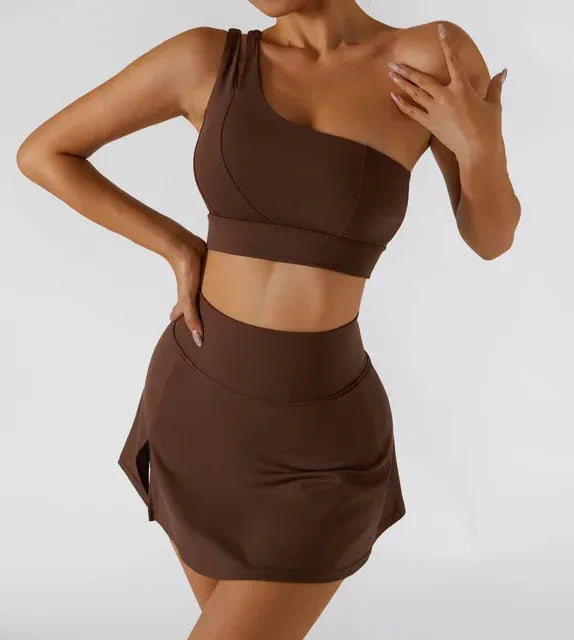 Dynamic Performance Sports Set - Stylish Skirt & Top Combo