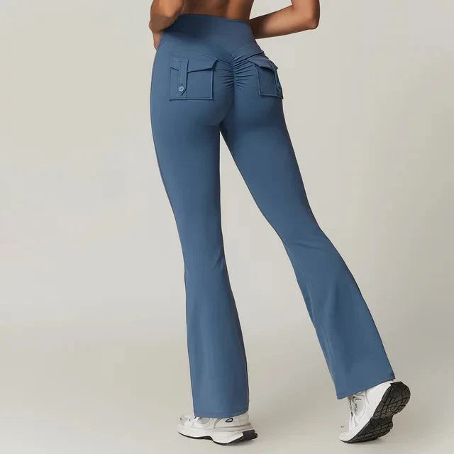 Stylish League Flared Pocket Leggings for Ultimate Comfort and Versatility