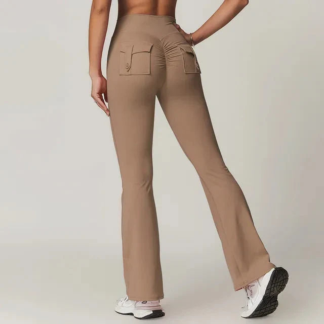 Stylish League Flared Pocket Leggings for Ultimate Comfort and Versatility