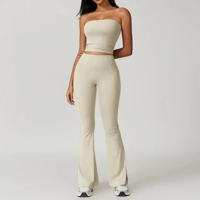Elevate Your Workout: Flared Performance Leggings & Top Set