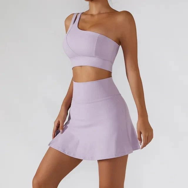 Dynamic Performance Sports Set - Stylish Skirt & Top Combo