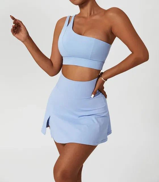 Dynamic Performance Sports Set - Stylish Skirt & Top Combo