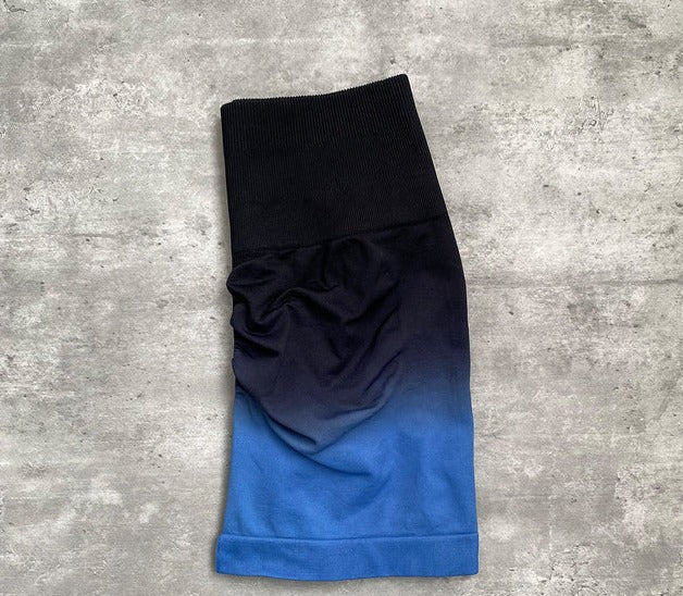 Vibrant Gradient Seamless Performance Shorts